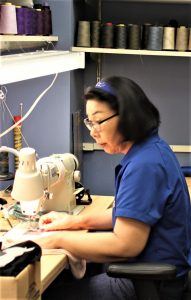 Lucy Jeon is based at Bibbentuckers Preston-Forest store and brings decades of experience with a variety of custom clothing and alterations projects.